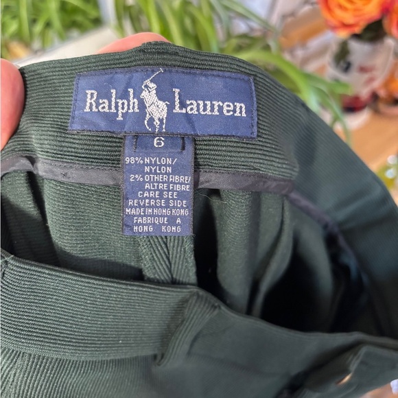 Ralph Lauren Suede patch Nylon Velcro Ankle Closure Hunter Green Jodhpur Pant 6 - Picture 4 of 4